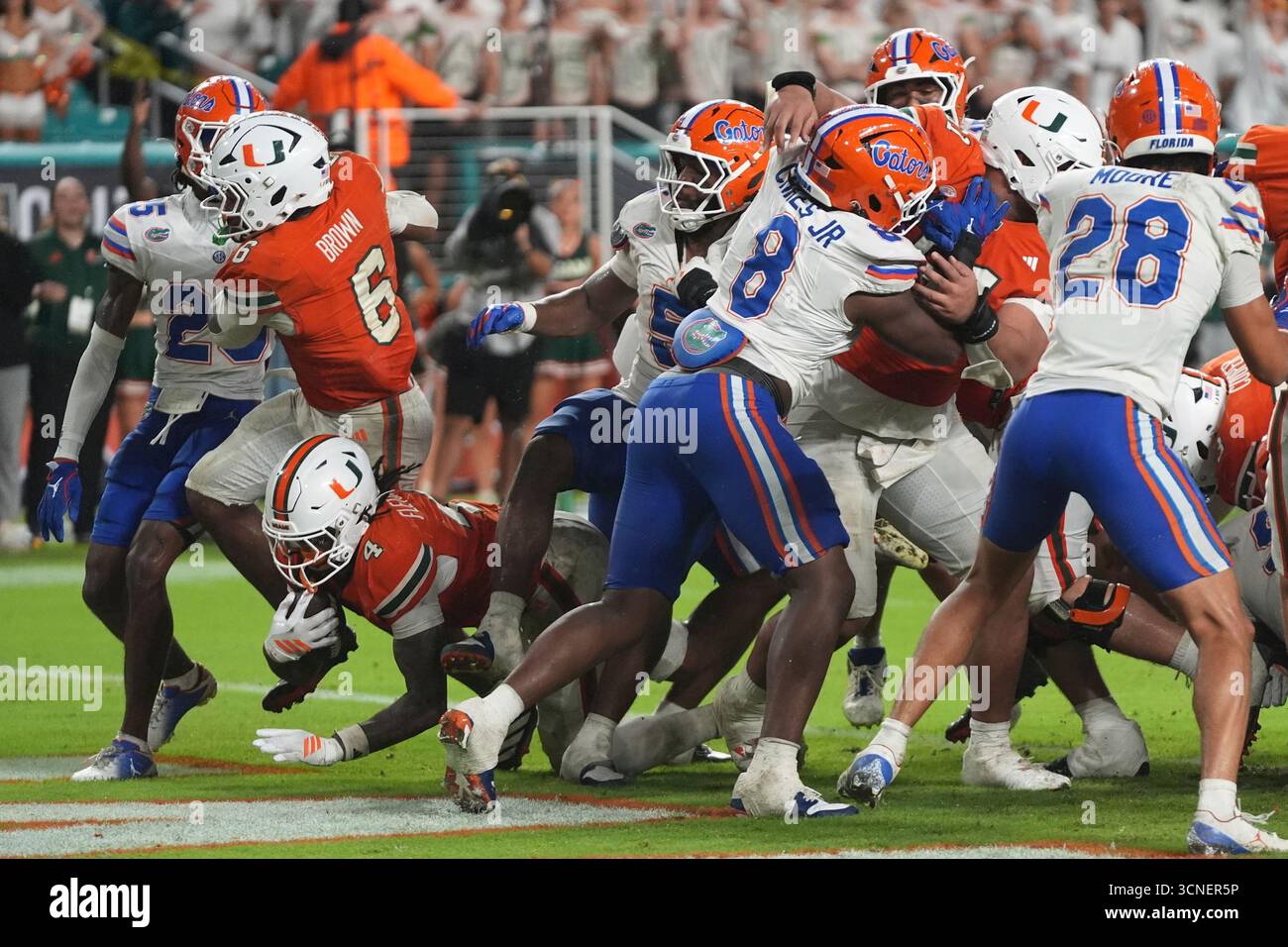 Miami Running Back Mark Fletcher Jr 4 Scores A Touchdown During The