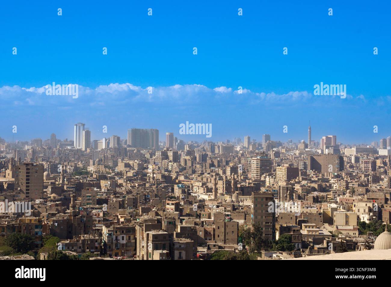 Panoramic cityscape view of Cairo, Egypt, captured from the historic ...
