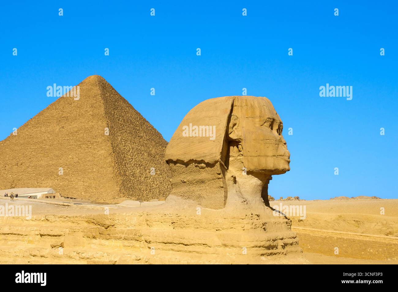 The Great Sphinx of Giza with the Pyramid of Khafre in the background ...
