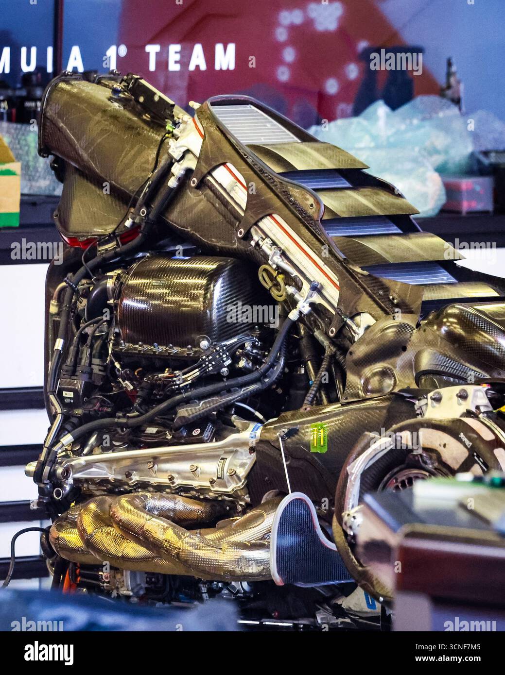 McLaren F1 Team MCL39, mechanical detail of the Mercedes engine power ...