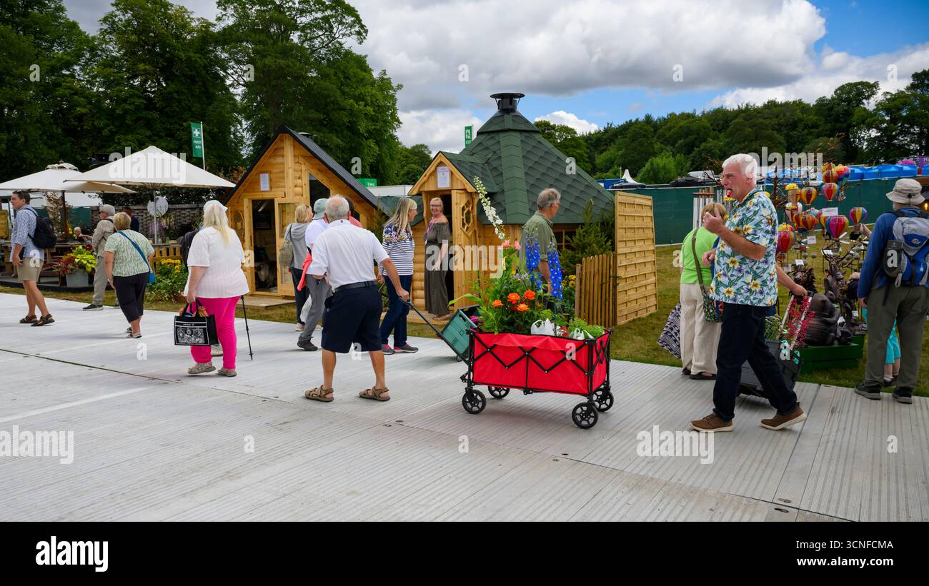 Showground visitors (people walking shopping, event trade stands ...