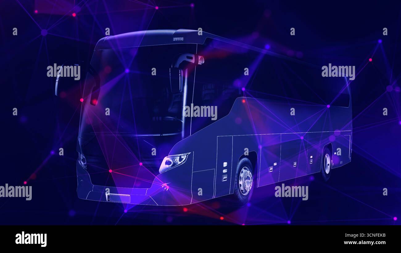 Futuristic Bus Transportation Connectivity and Technology Stock Photo ...