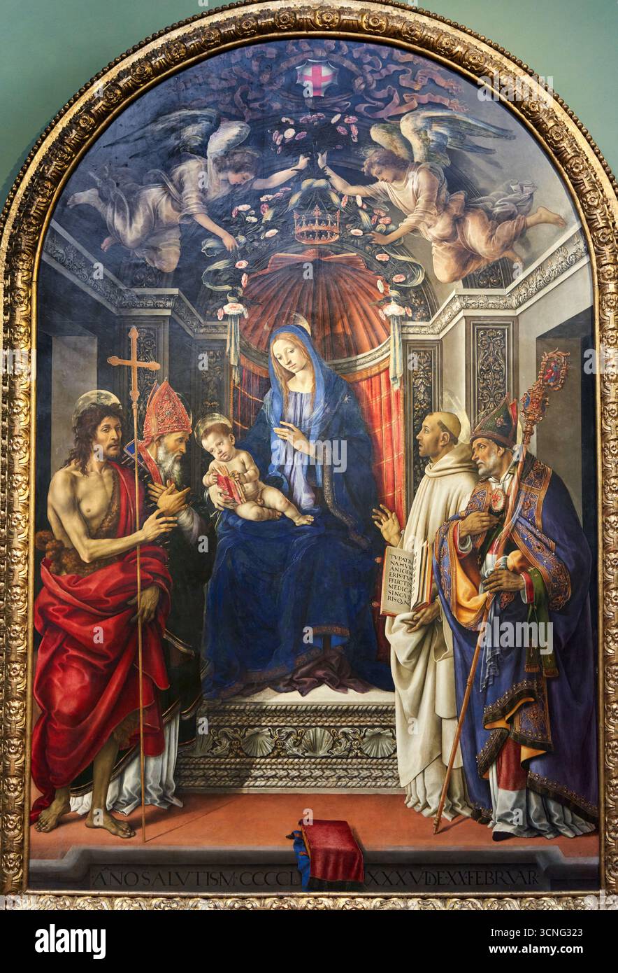 Madonna and Child Enthroned with St. John the Baptist, St. Victor, St ...