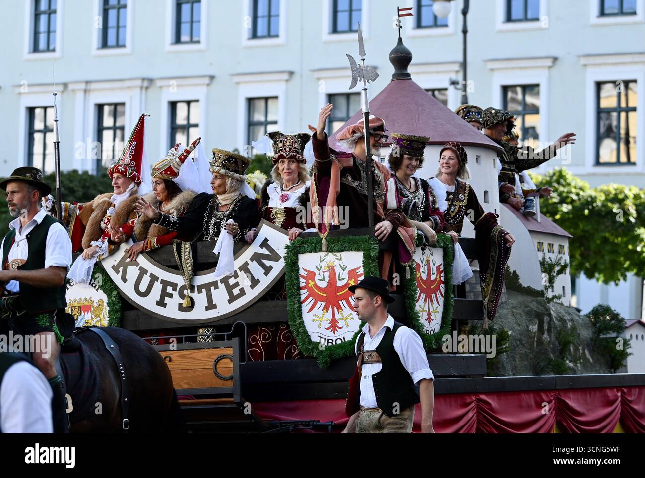 Munich, Germany. 21st Sep, 2025. People participate in the Oktoberfest ...