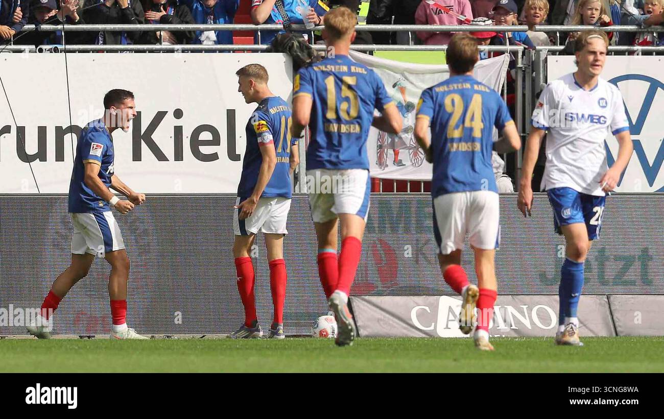 21 September 2025, Schleswig-Holstein, Kiel: Soccer: Bundesliga 2 ...