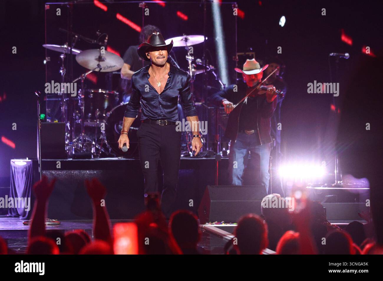 Country music singer Tim McGraw performs on stage during the