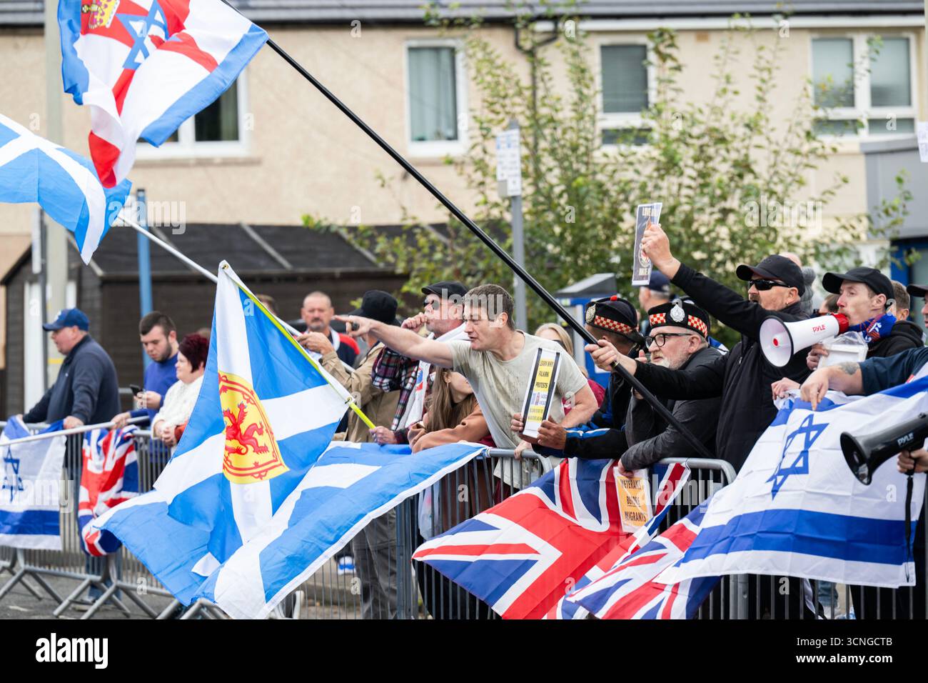 Protest In Falkirk People take part in a Save Our Future & Our Kids Futures protest ...
