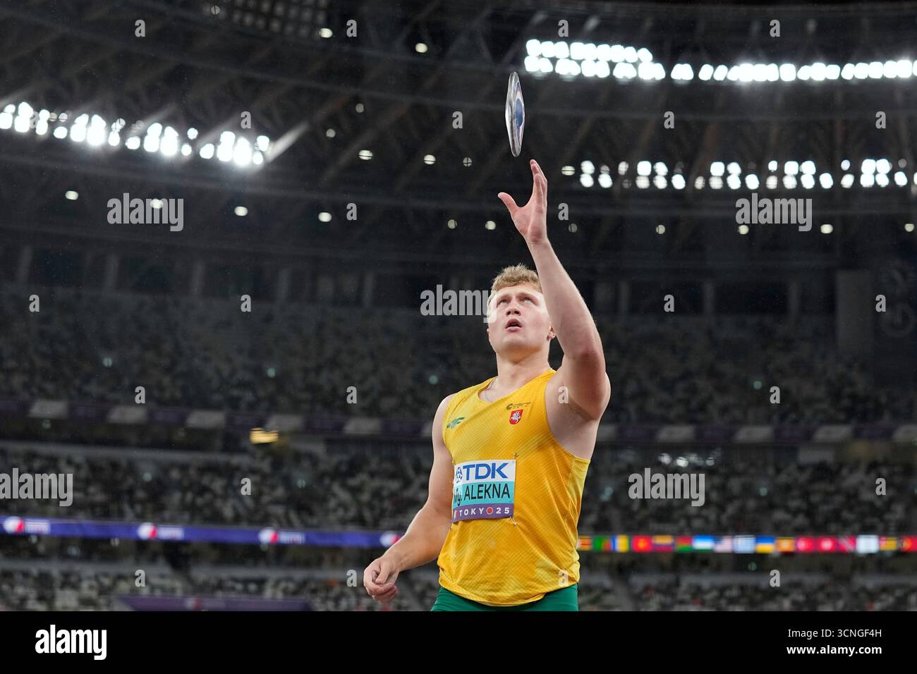 Aleckna Discus Lithuania's Mykolas Alekna prepares to make an attempt in the men's ...