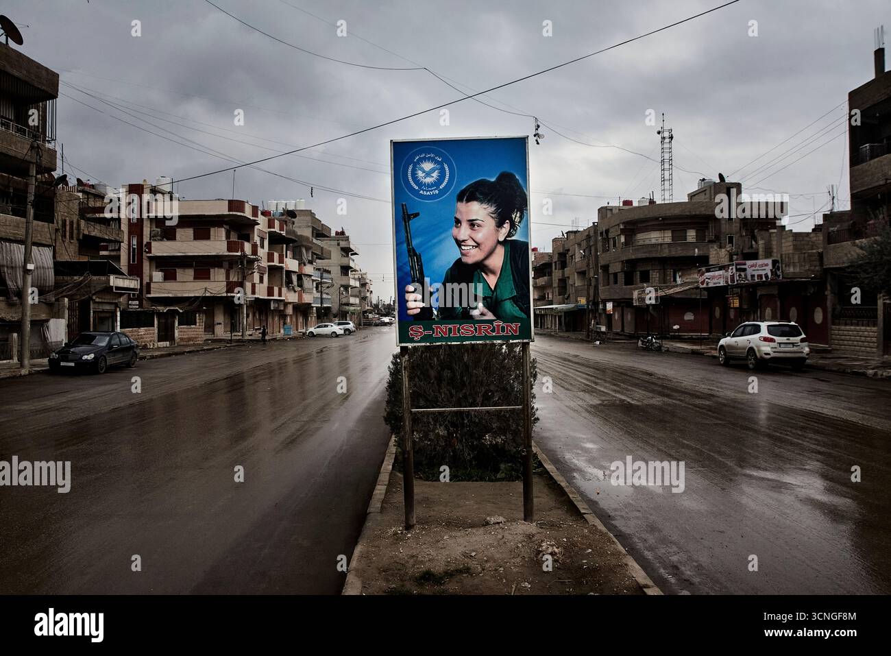 Qamishli, February 7, 2025 – Portrait of a female fighter from the ...