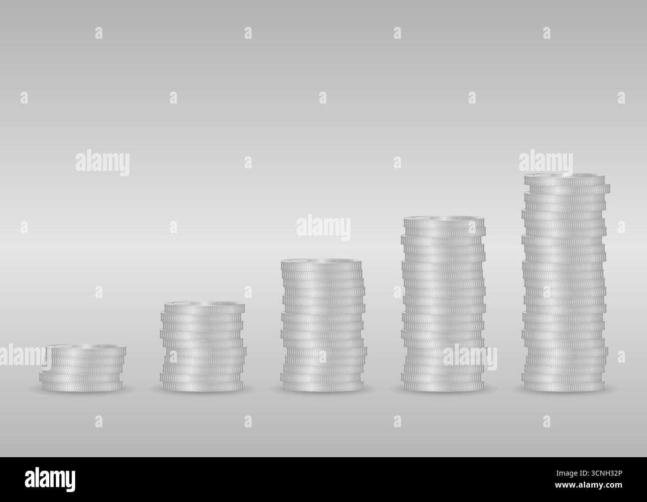 Silver Coin Stack. Stack of Coin. Pile of Silver Coin. Saving ...
