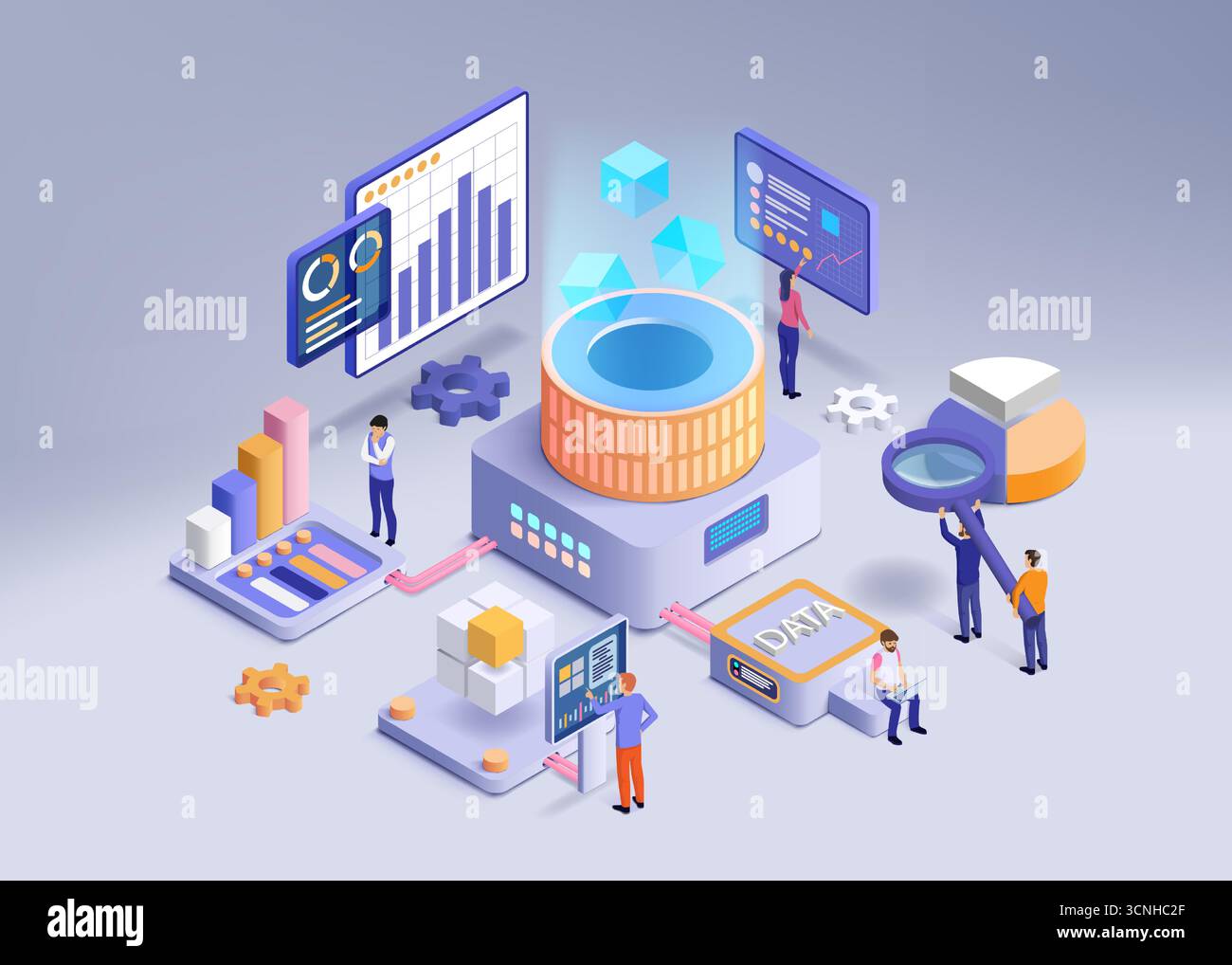 Computer statistic process Stock Vector Images - Alamy