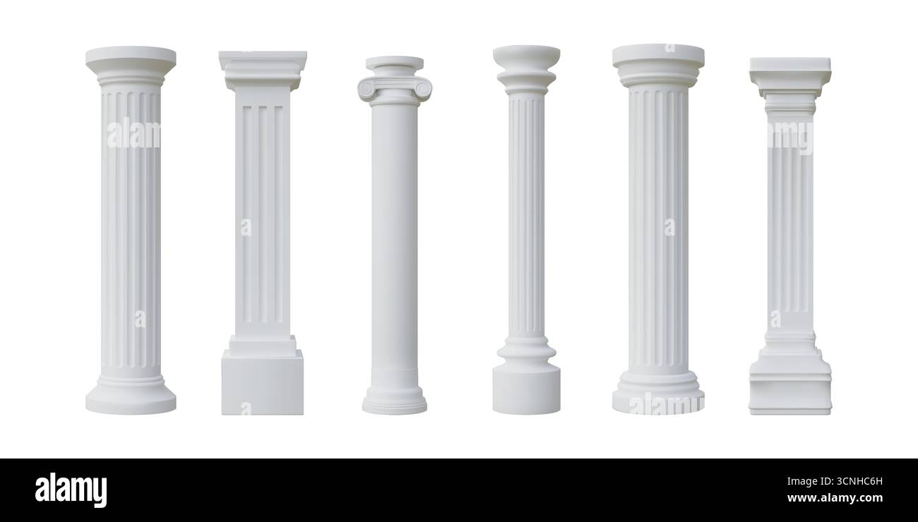 Greece column pillar 3d render Stock Vector Images - Alamy