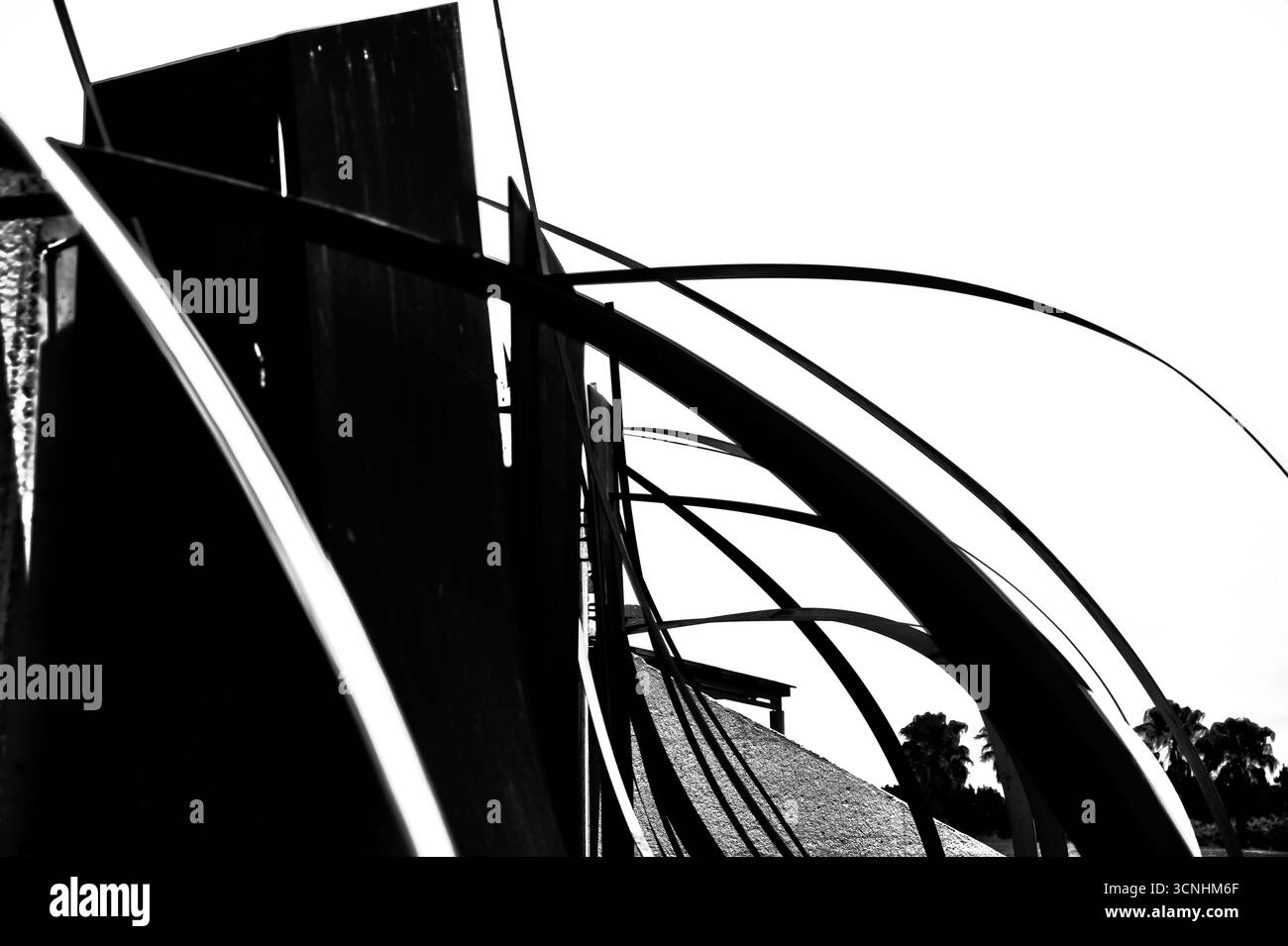 Permanent outdoor sculpture Black and White Stock Photos & Images - Alamy