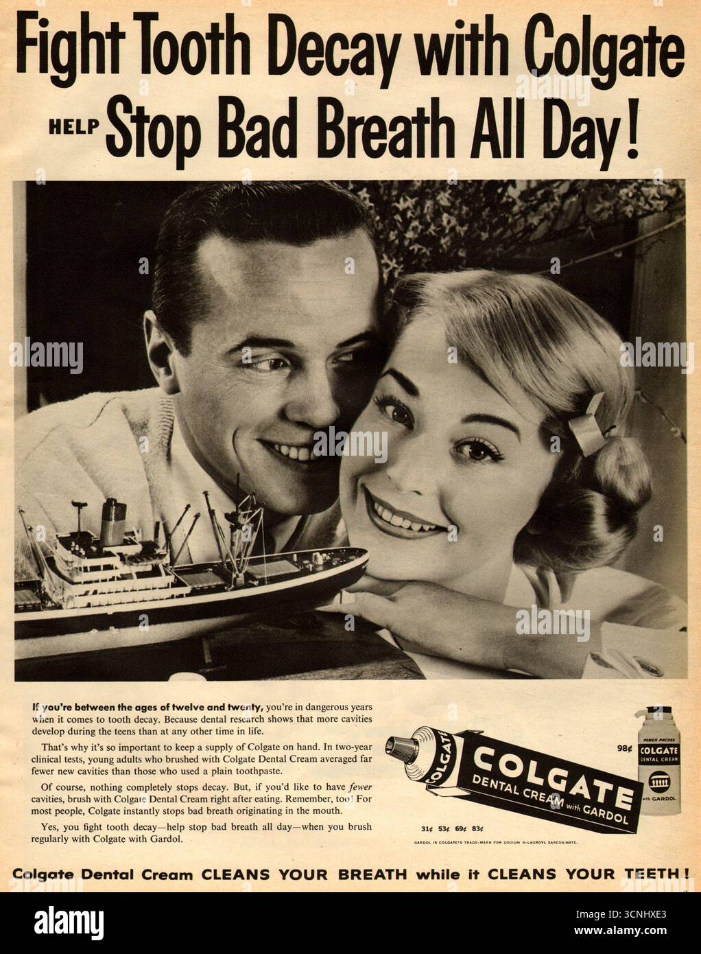 Toothpaste advert 1960s hi-res stock photography and images - Alamy