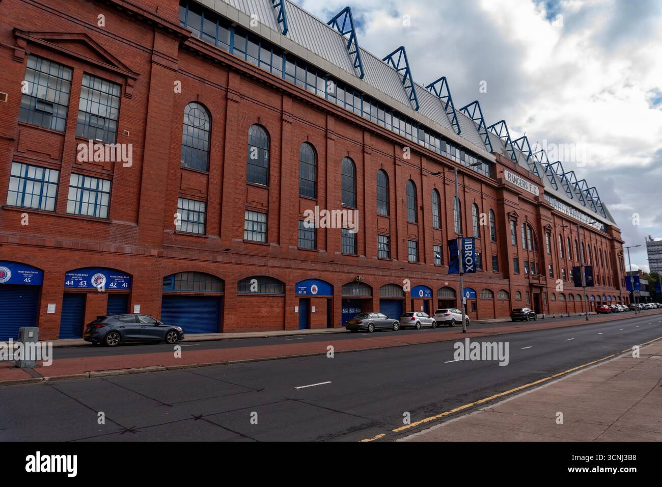Ibrox Stadium, home of Glasgow Rangers FC in Strathclyde, Scotland Stock Photo