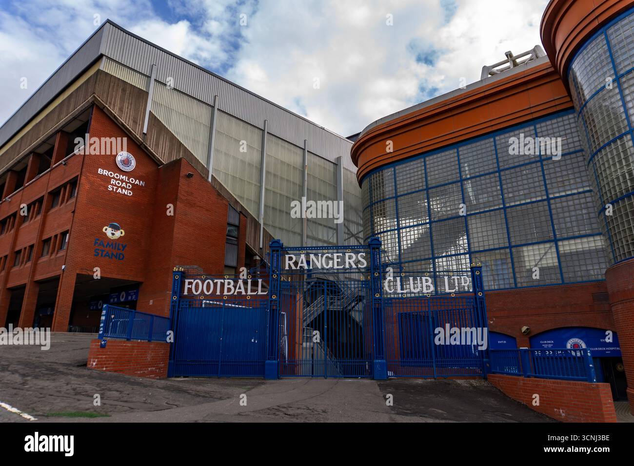 Ibrox Stadium, home of Glasgow Rangers FC in Strathclyde, Scotland Stock Photo