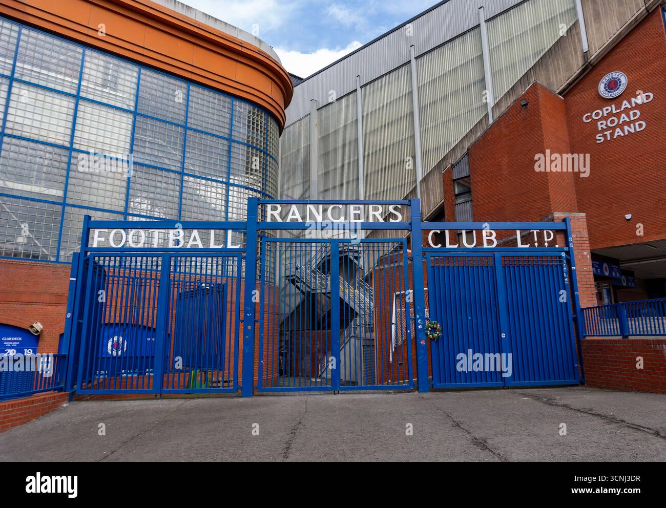 Ibrox Stadium, home of Glasgow Rangers FC in Strathclyde, Scotland Stock Photo