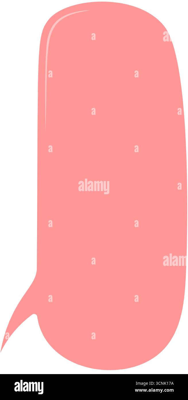 Organic Pink Hand Drawn Speech Bubble Stock Vector