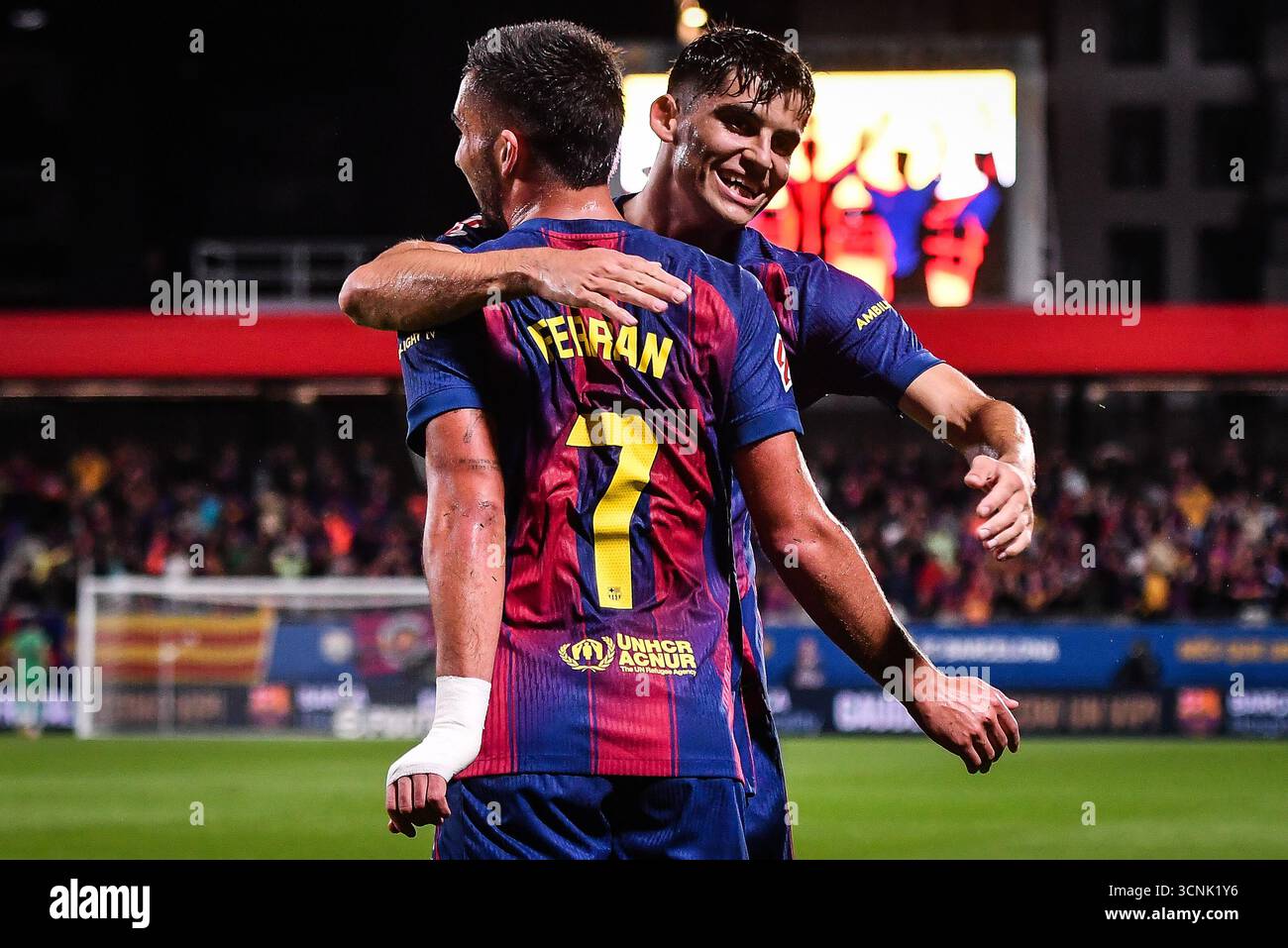 Ferran TORRES Of Barcelona Celebrate His Goal With Gerard MARTIN Of ferran-torres-of-barcelona-celebrate-his-goal-with-gerard-martin-of