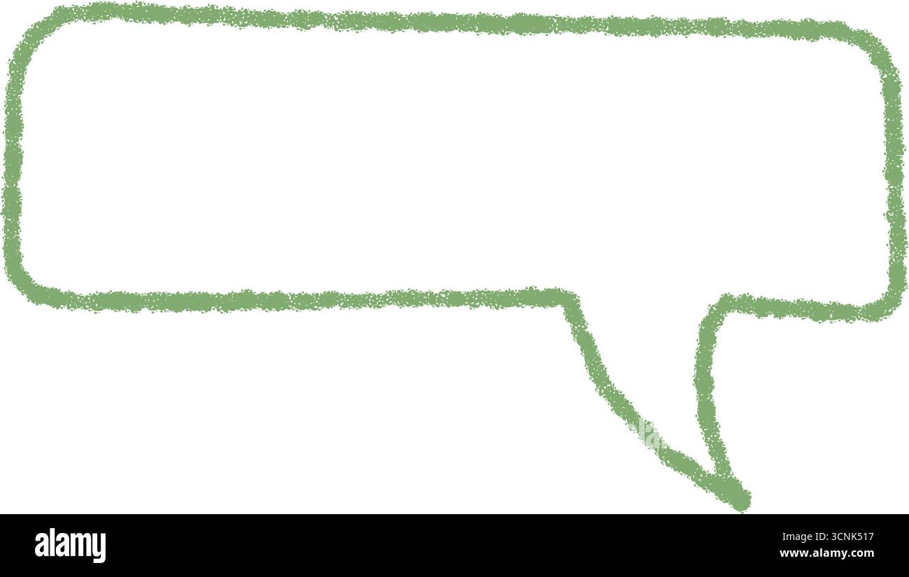 Green crayon speech bubble Cut Out Stock Images & Pictures - Alamy