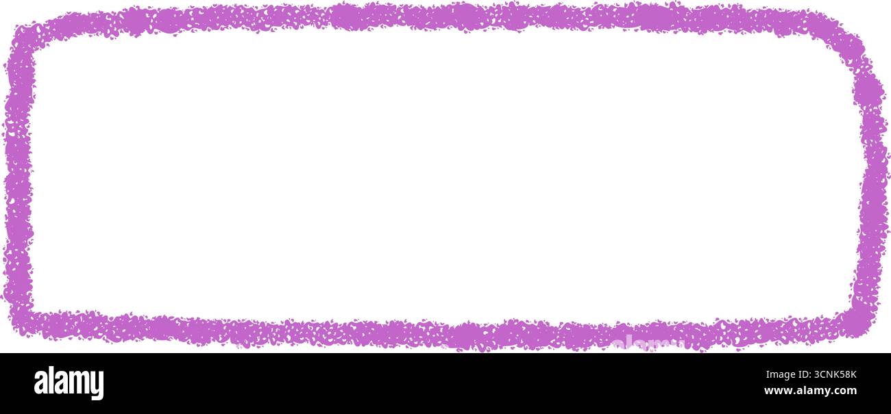 Fluid Crayon Scribble Outline Textbox Rectangle Stock Vector