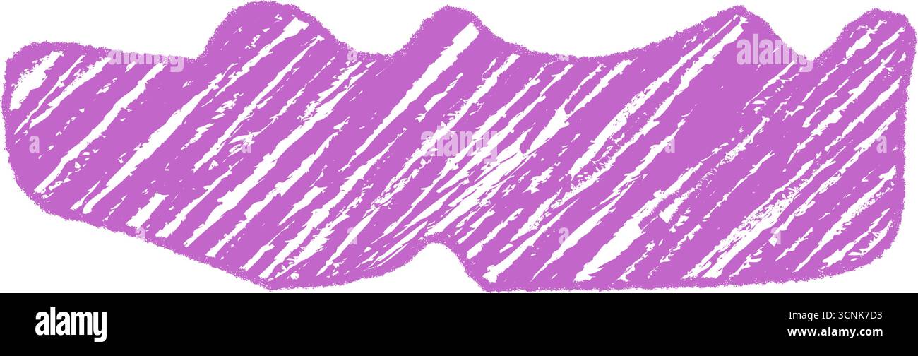 Pastel Crayon Fluid Squiggle Frame Sketch Stock Vector