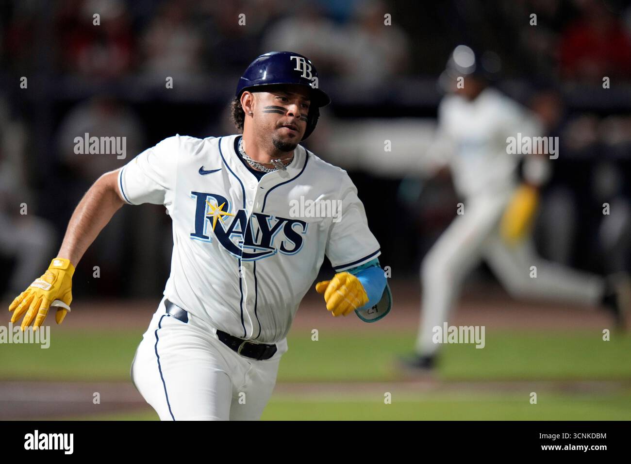Tampa Bay Rays' Christopher Morel runs the bases after his two-run ...