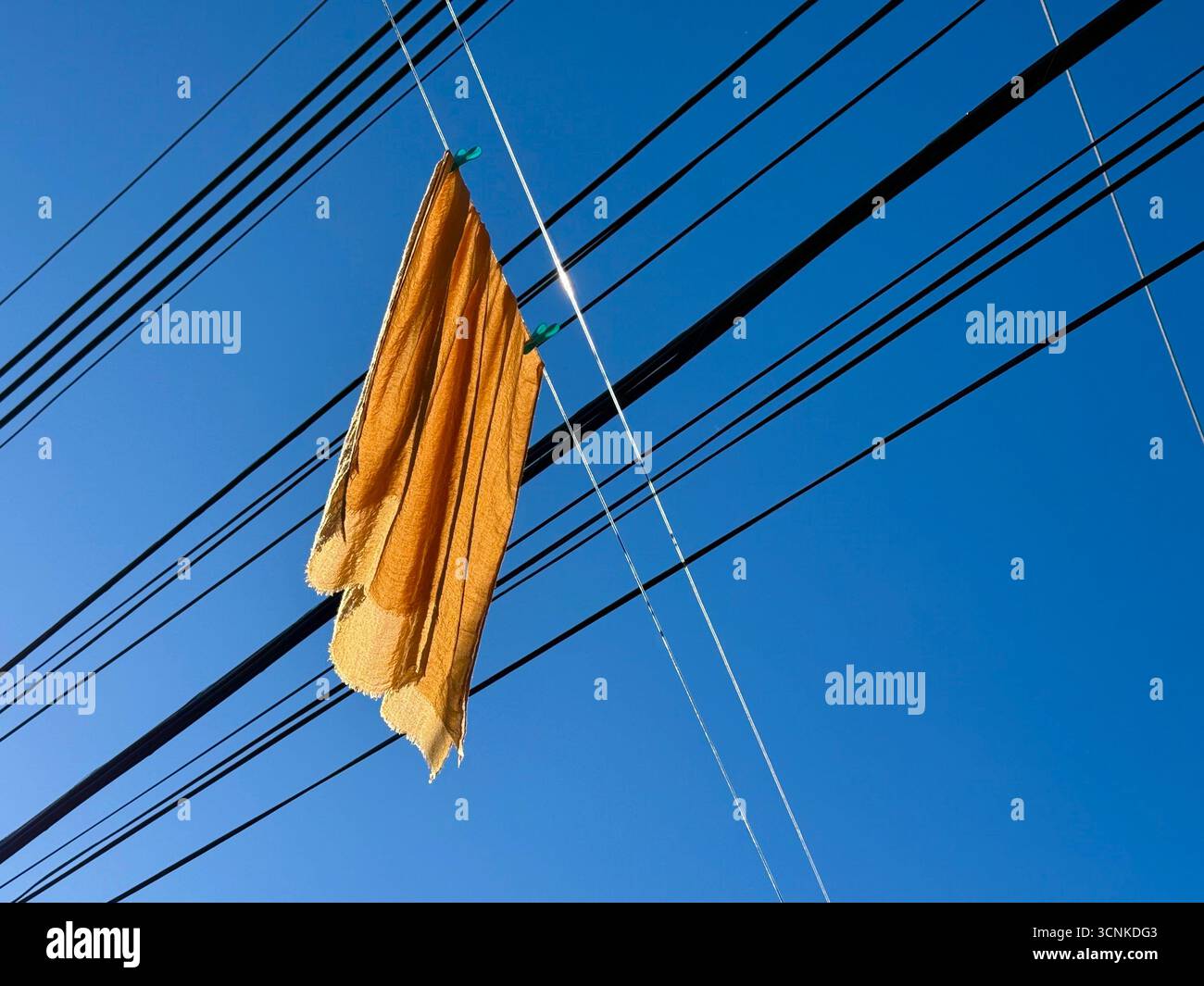 Suspended textile - Smartphone Captured Stock Image
