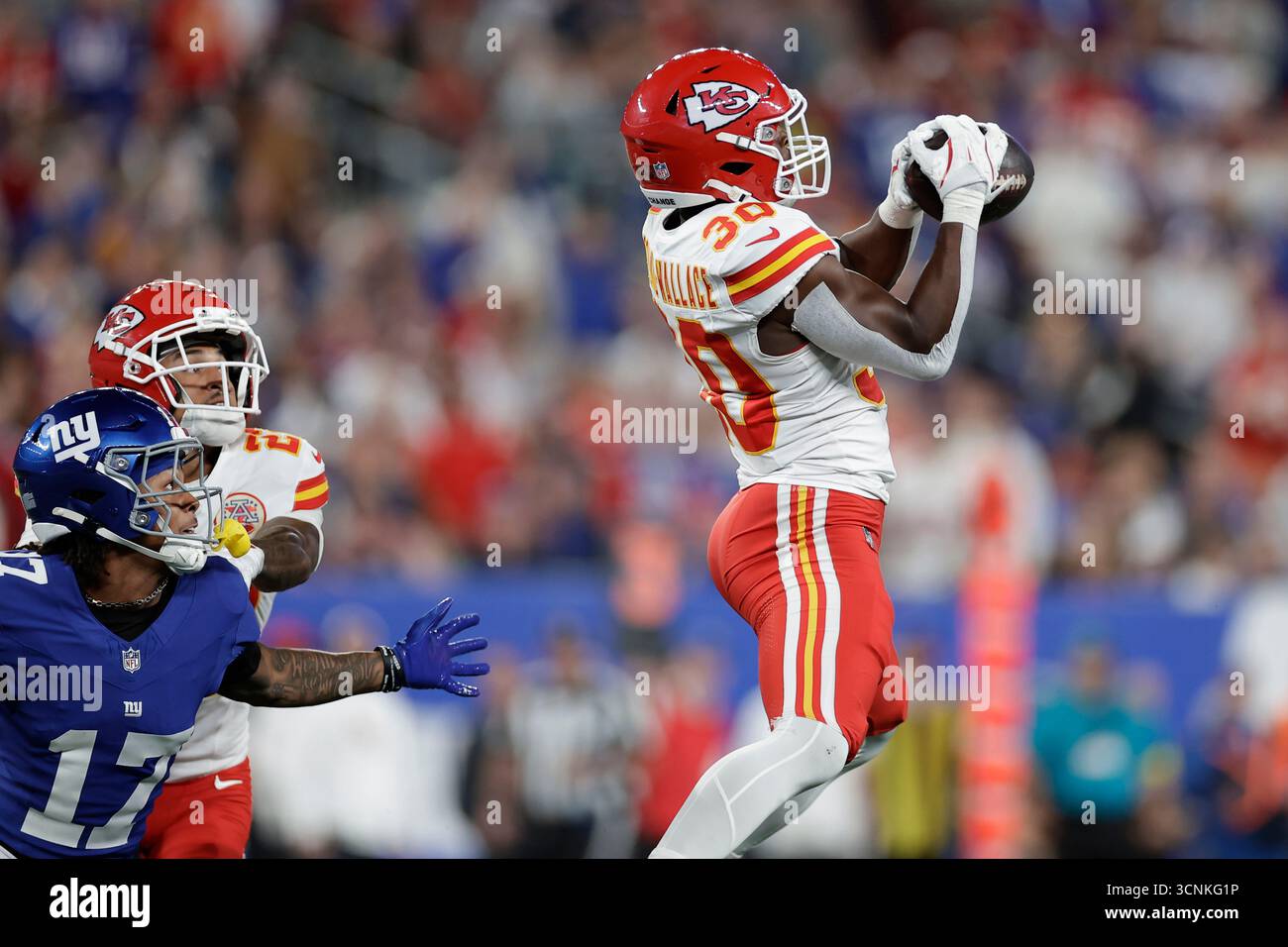 Kansas City Chiefs cornerback Chris Roland-Wallace (30) intercepts a ...