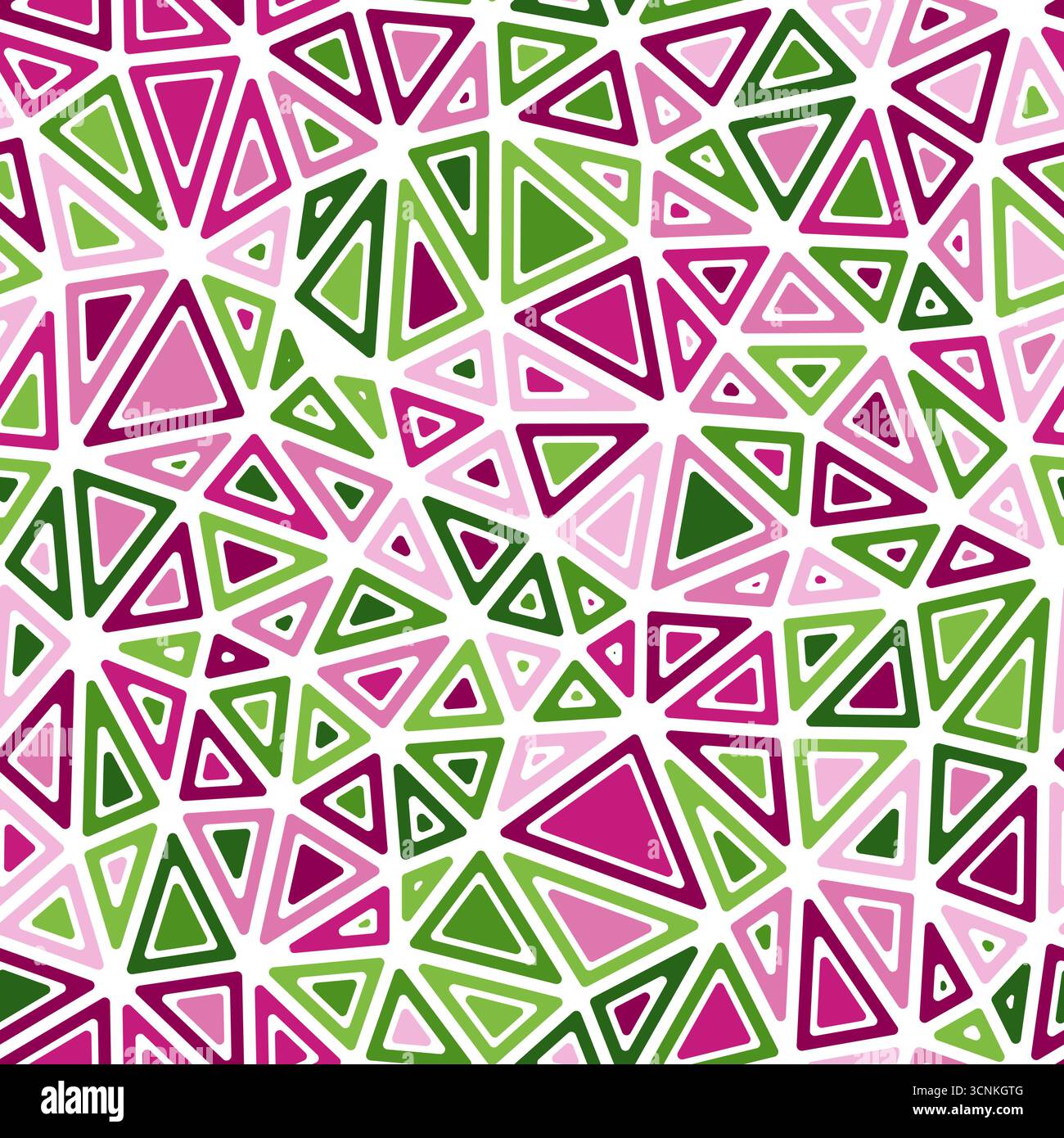 Triangle shapes background. Rounded solid shapes in frames. Medium triangle size. Multicolored style. Repeatable pattern. Artistic vector tiles. Stock Vector