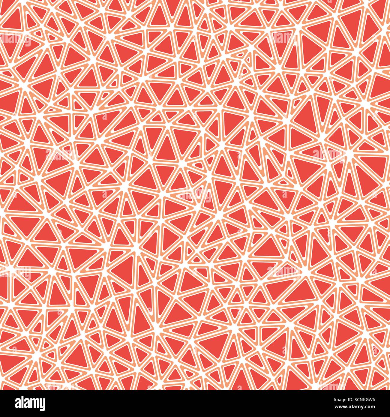 Vector seamless pattern. Rounded solid shapes in frames. Compact triangles size. Single color tone style. Repeatable pattern. Trending vector tiles. Stock Vector