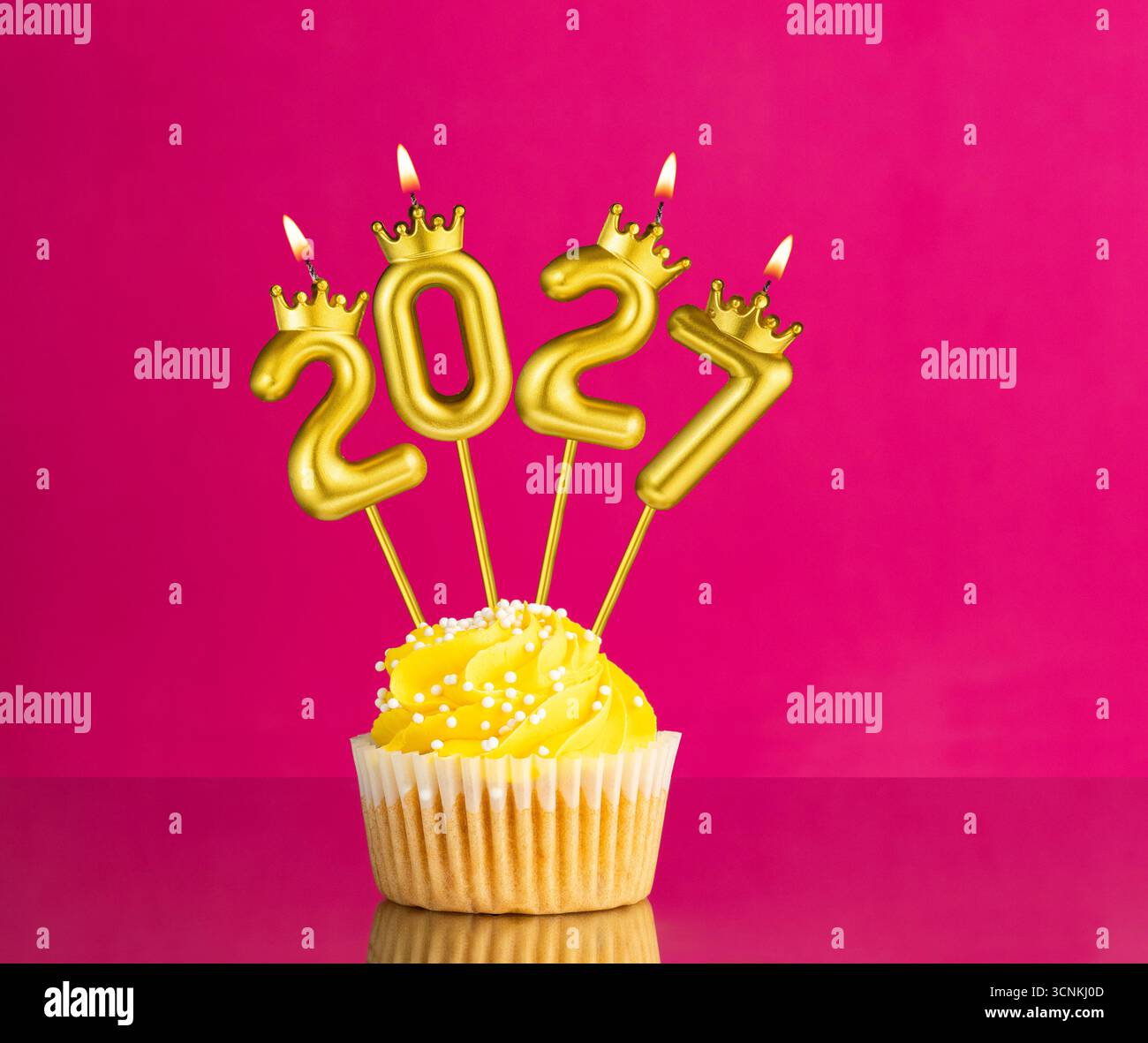 Candles number 2027 for happy new year - New Year's Eve Celebration Stock Photo - Alamy