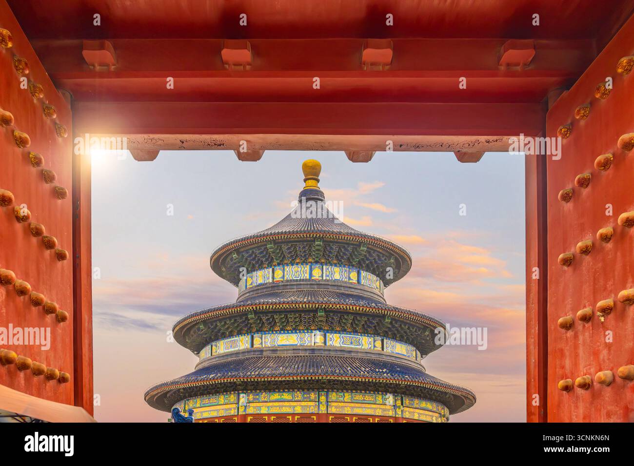 Temple of Heaven in downtown Beijing, China Stock Photo