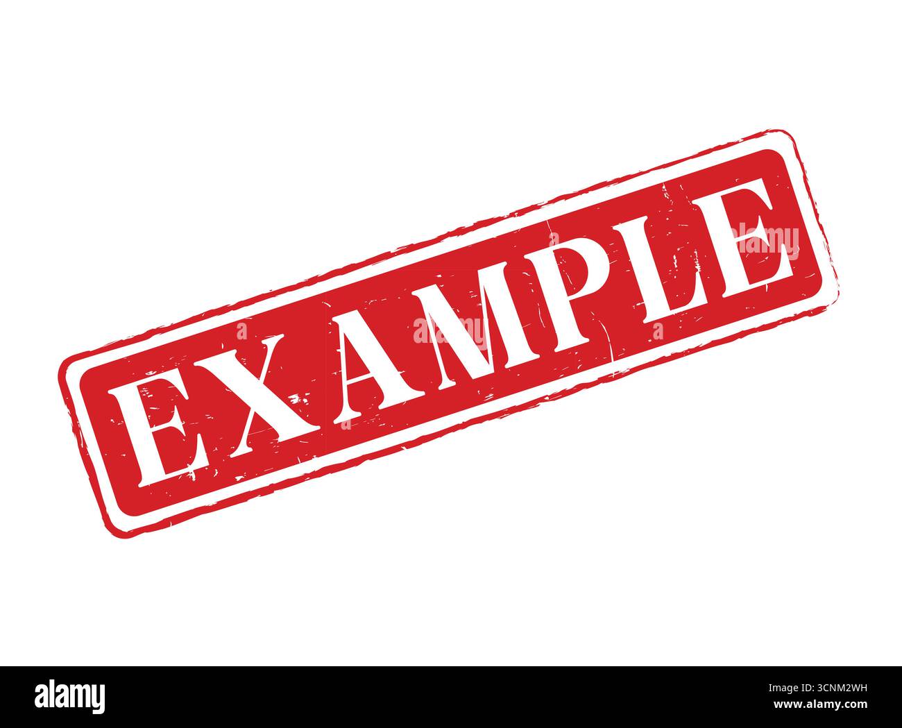 A Example Rubber Stamp Seal for Illustrations and Mockups Stock Vector