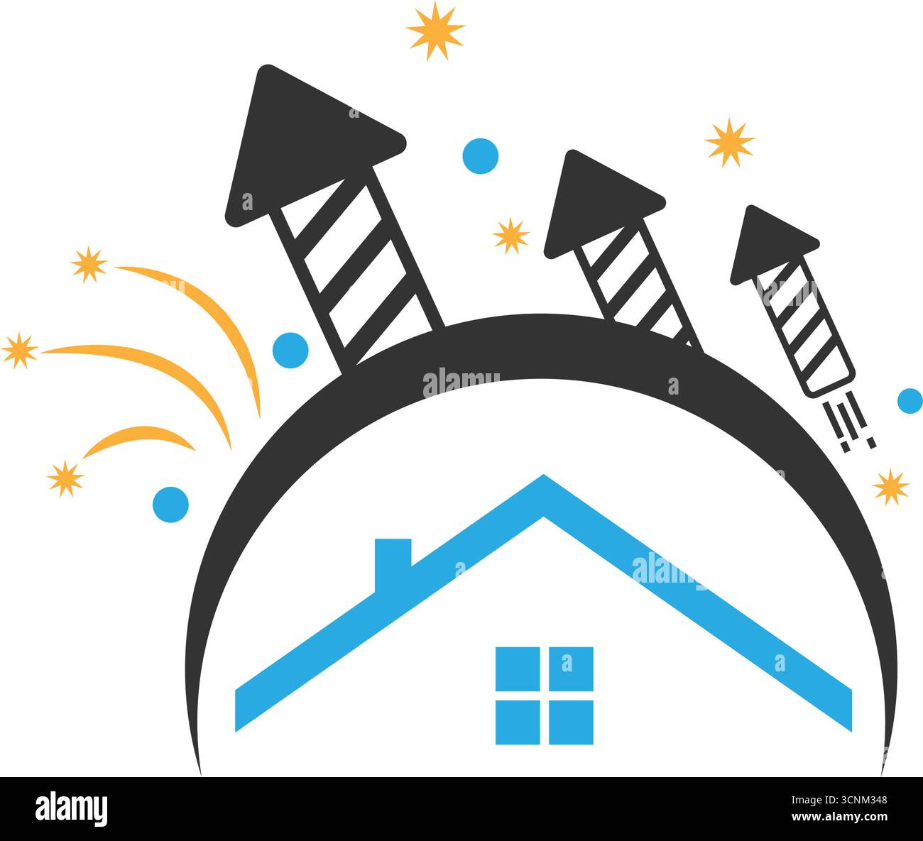 Fireworks icon design template illustration Stock Vector