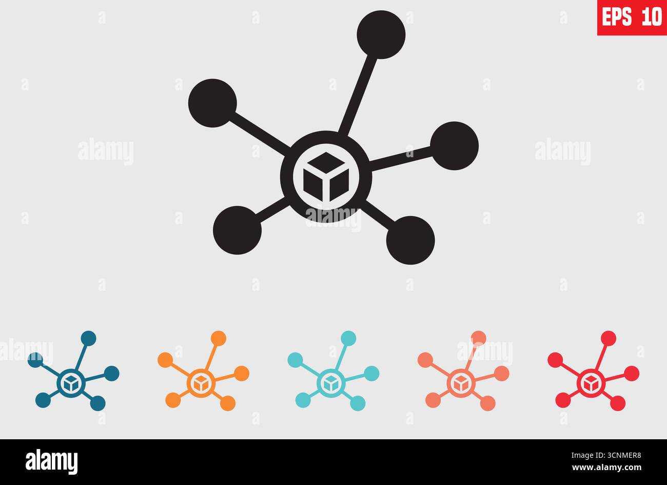 Distribution icon isolated on white background. Content distribution ...