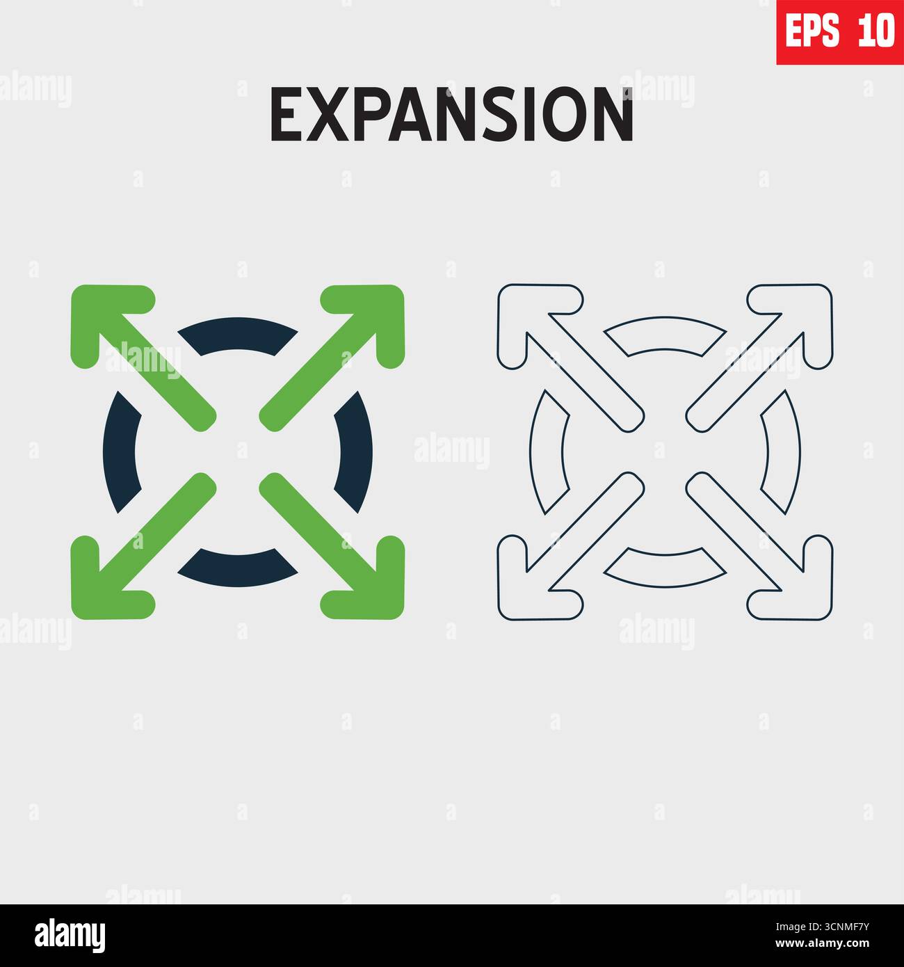 Grow expand spread your company idea influence concept elements icon ...