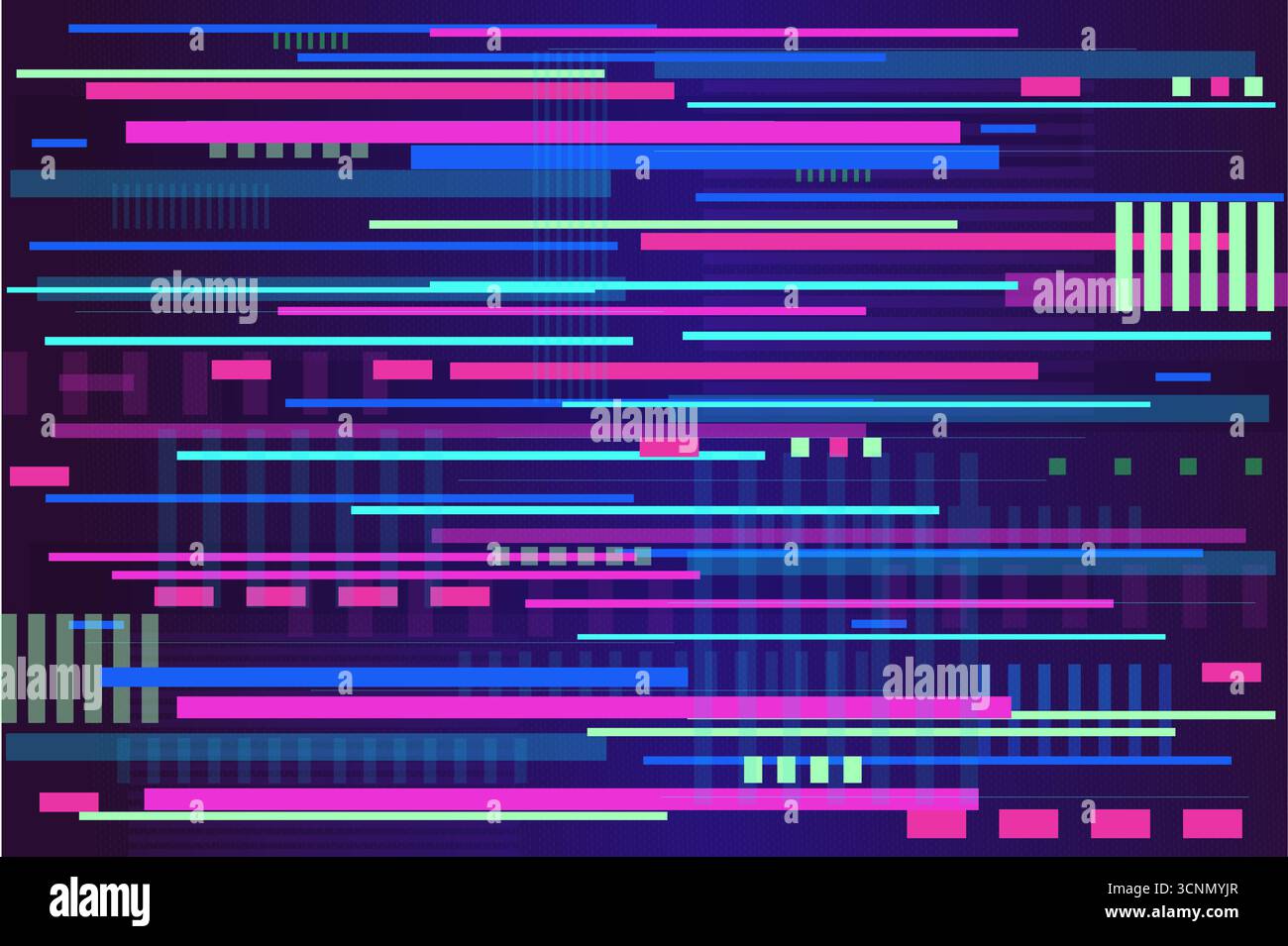 Glitch pixel line background. Screen noise broken tv futuristic bg ...