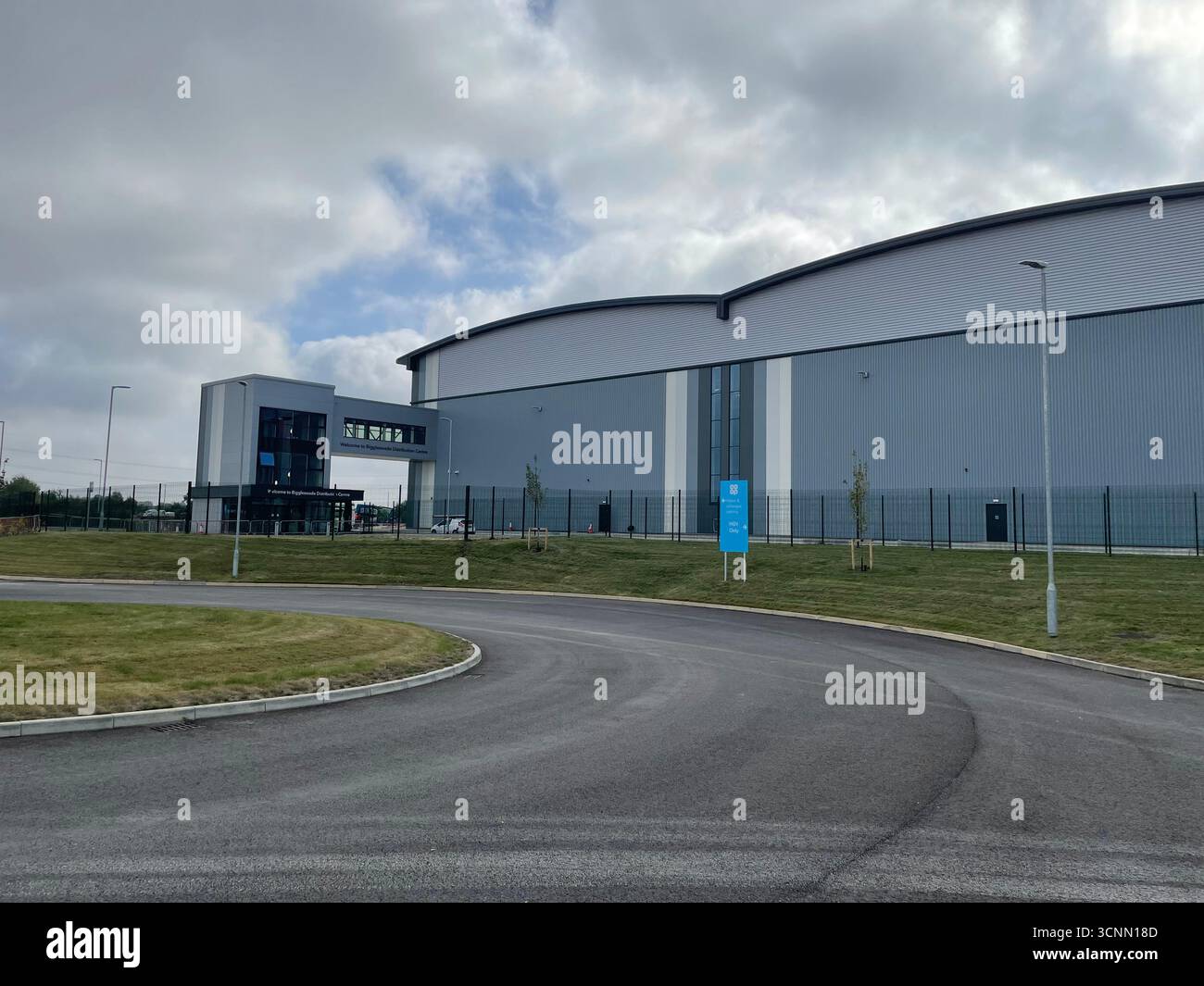brand new empty and unused distribution centre - Smartphone Captured Stock Image