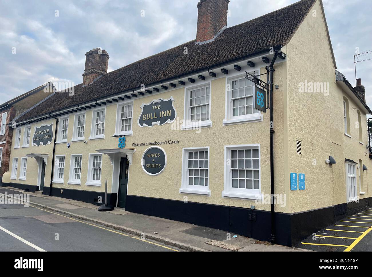 brand new convenience food store entrance - Smartphone Captured Stock Image