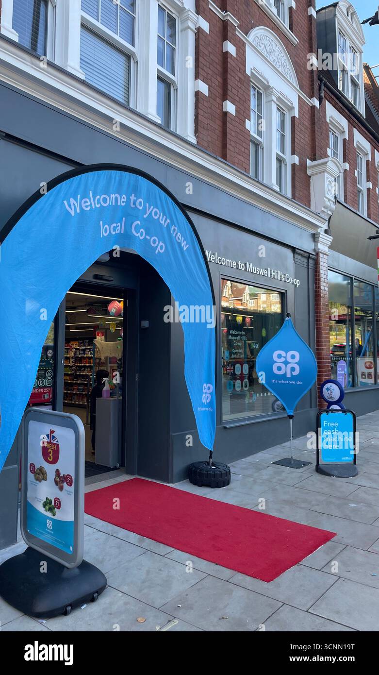 brand new convenience food store entrance - Smartphone Captured Stock Image