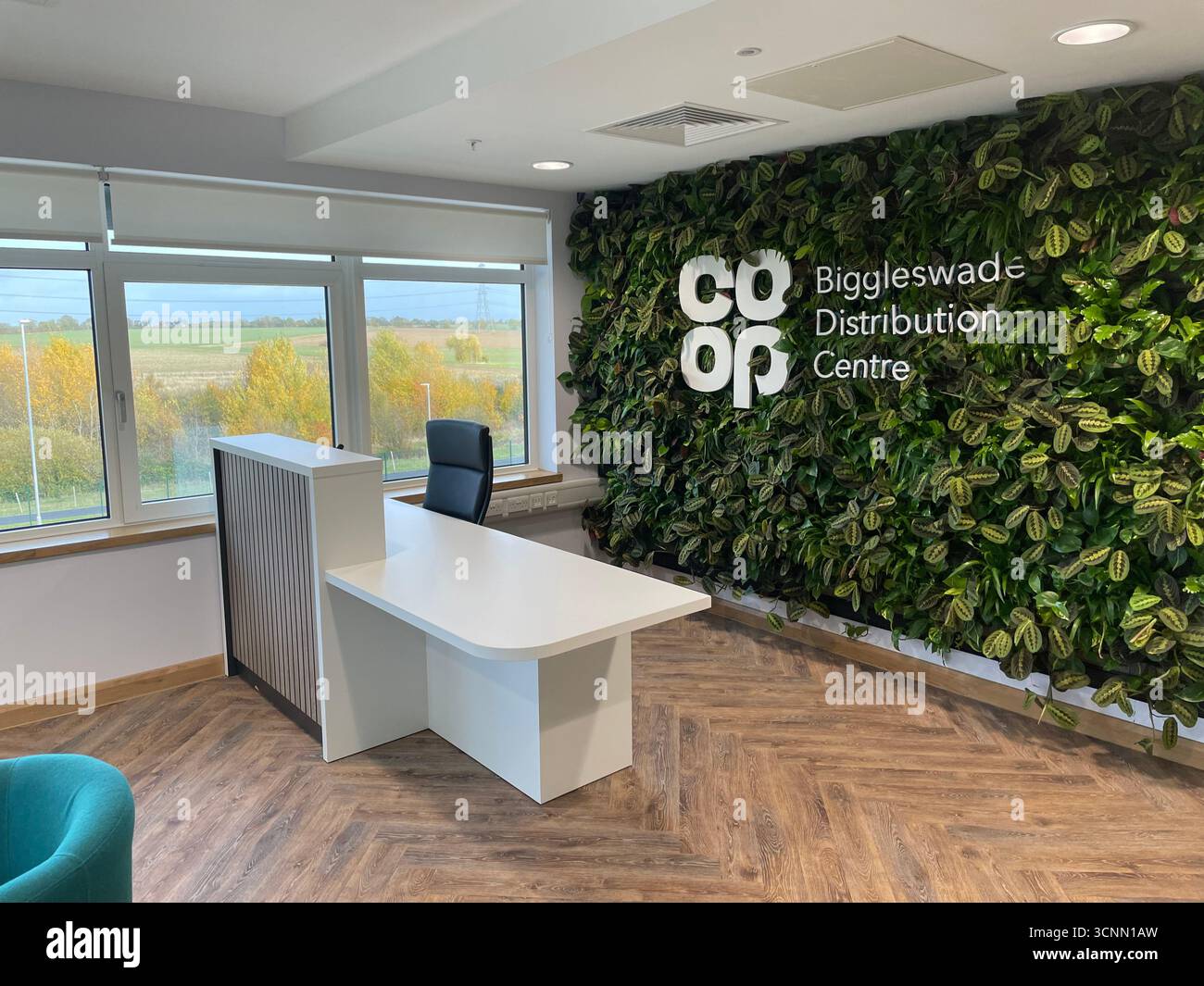 brand new empty and unused distribution centre - Smartphone Captured Stock Image