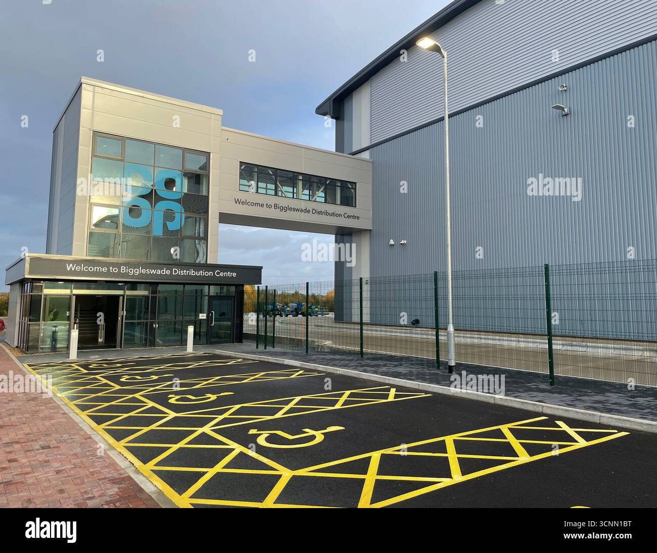 brand new empty and unused distribution centre - Smartphone Captured Stock Image