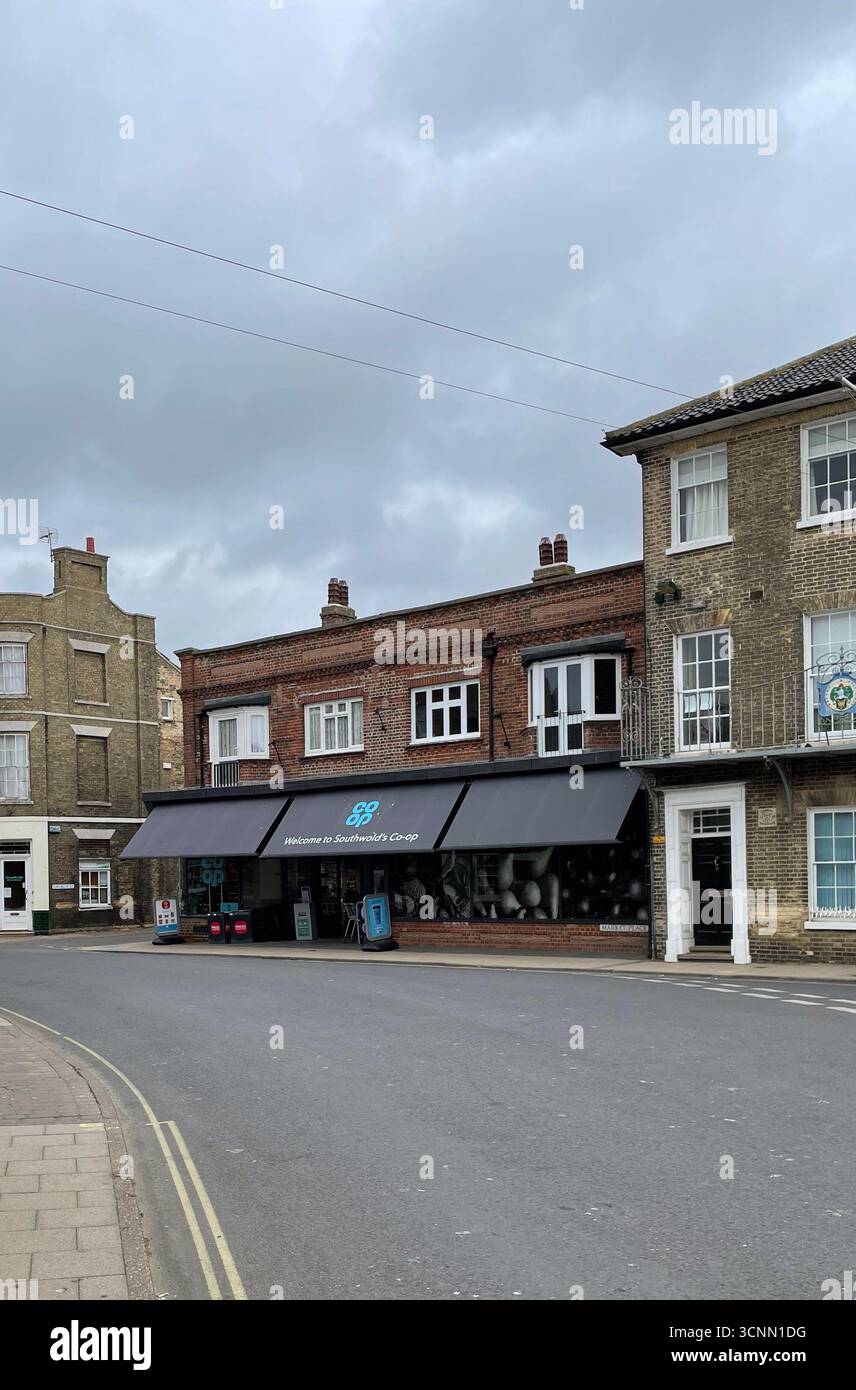 brand new convenience food store entrance - Smartphone Captured Stock Image