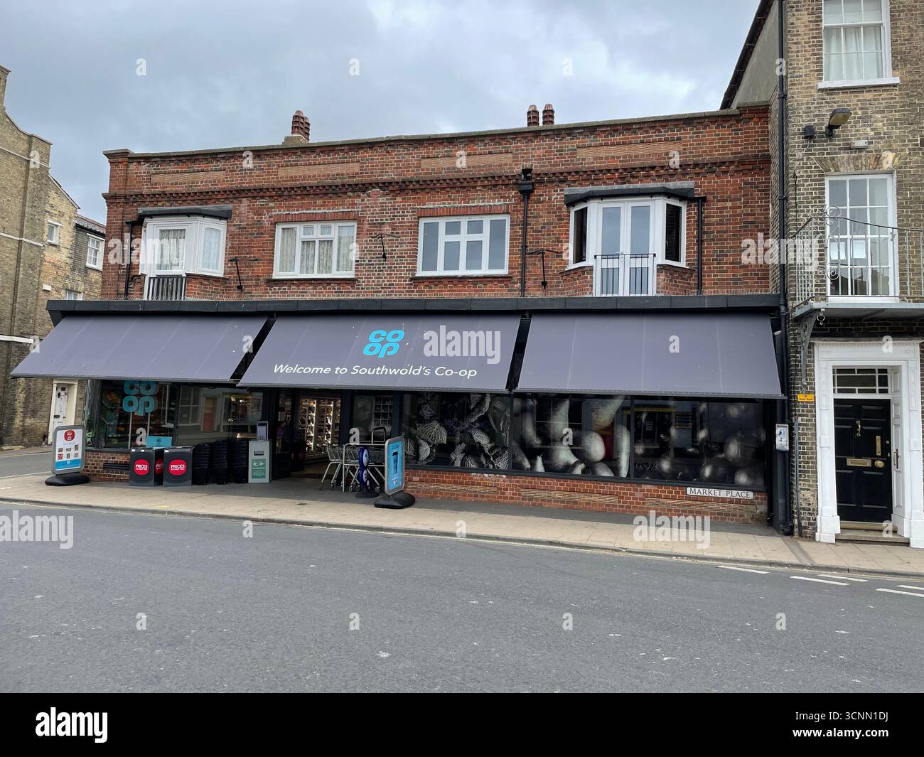 brand new convenience food store entrance - Smartphone Captured Stock Image