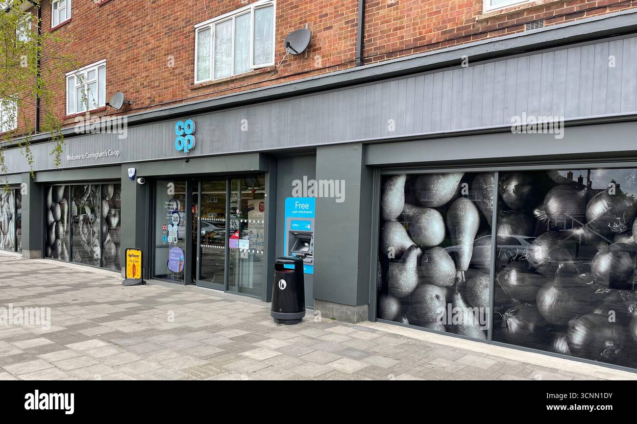 brand new convenience food store entrance - Smartphone Captured Stock Image