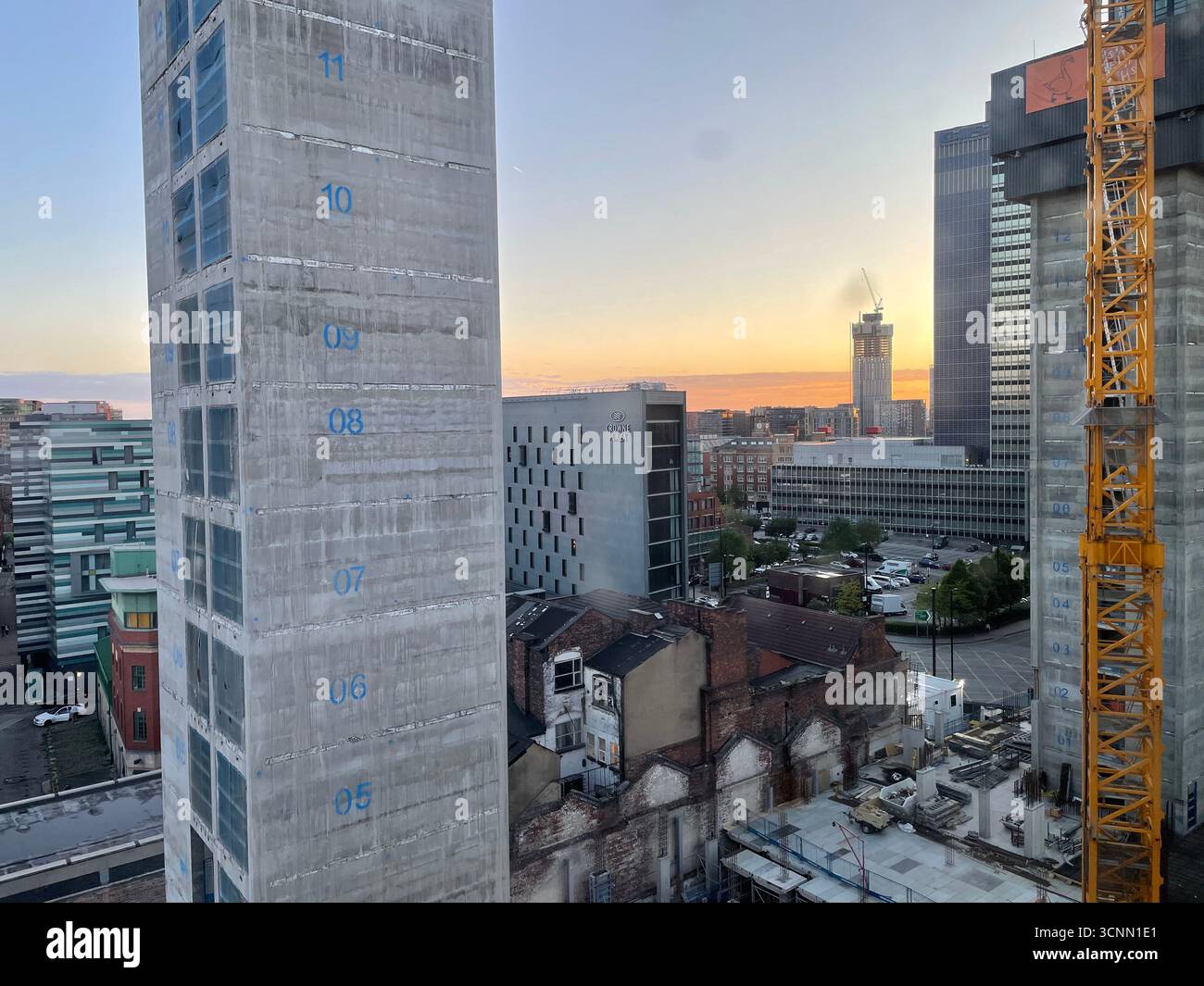 construction of high rise in manchester - Smartphone Captured Stock Image