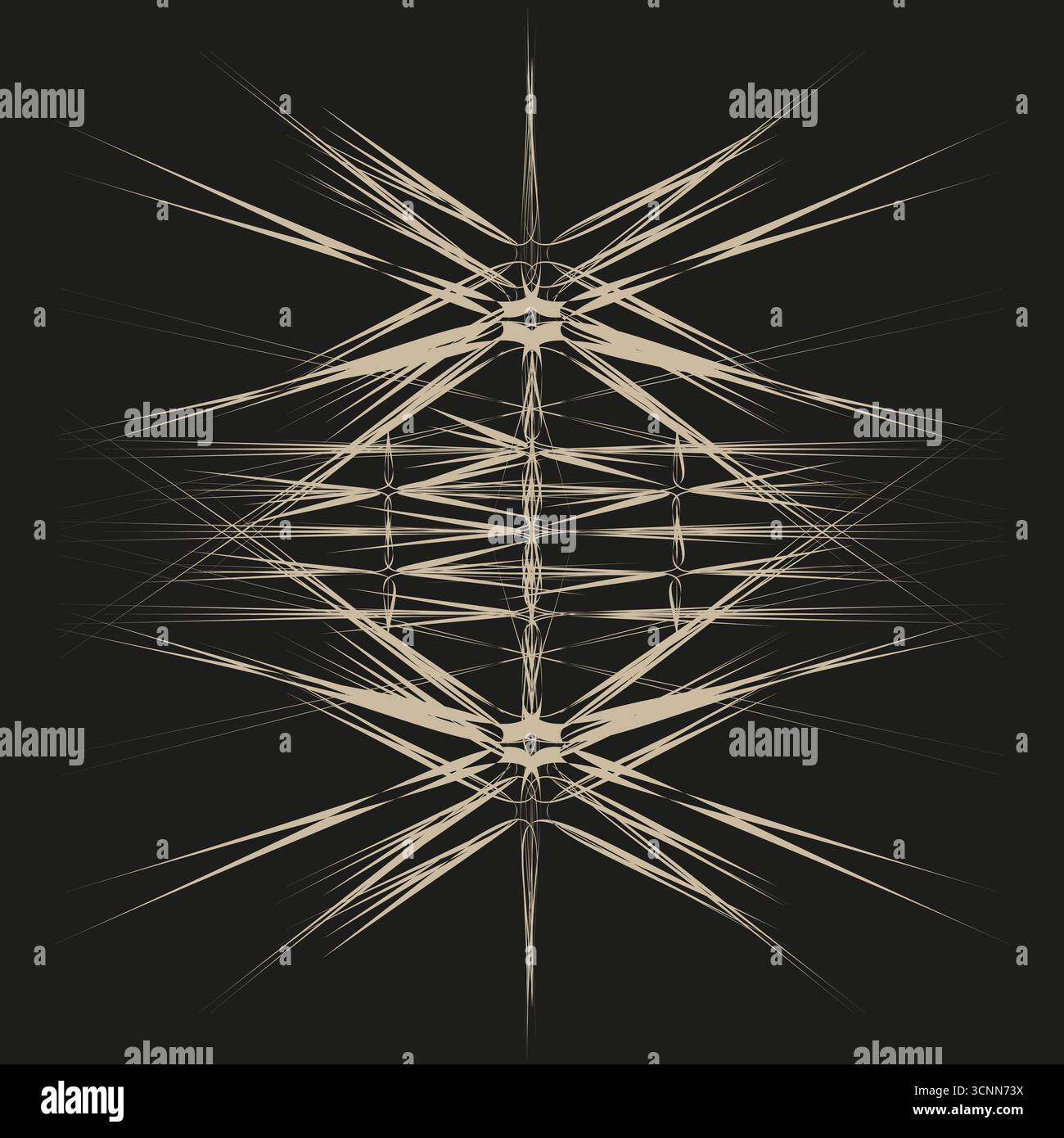 Abstract star explosion. Geometric shape pattern. Sharp light streaks. Vector burst illustration. EPS 10. Stock Vector