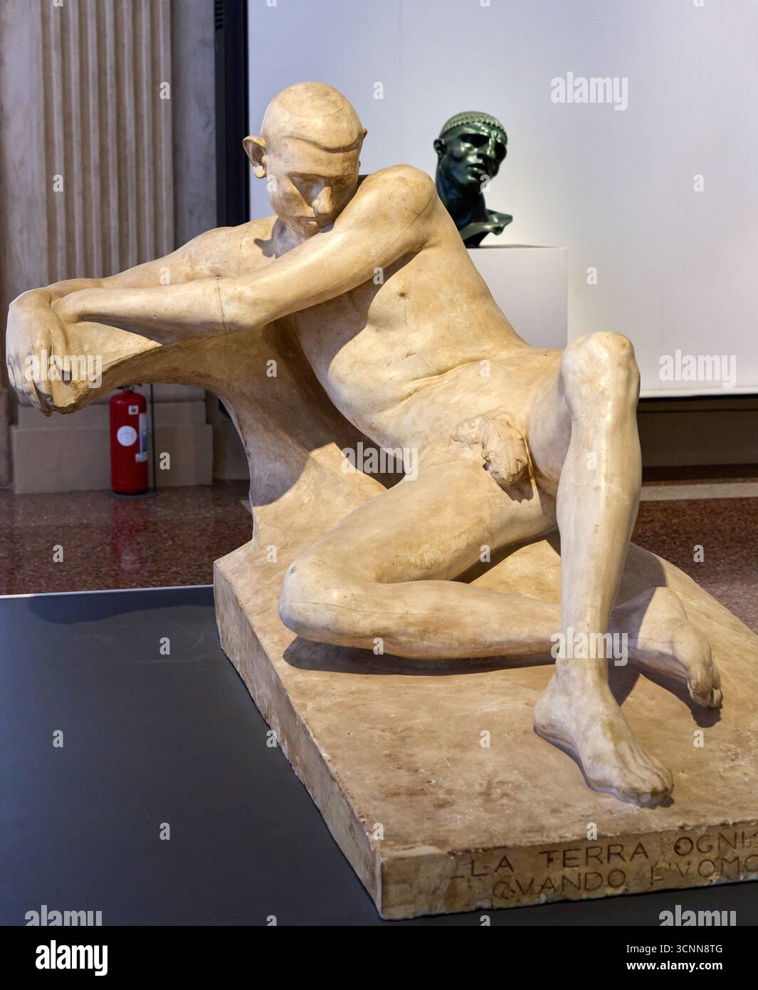 Adolfo Wildt (Milano 1868-1931), Uomo che tace, 1899, Man Who Stays Silent, Plaster, Ca' Pesaro Museum, Venice, Venezia, Veneto, Italy Stock Photo