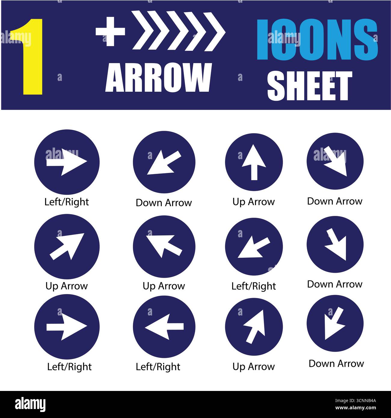 Arrow Icon Set – Cursor, Transfer, Swap, Refresh, Direction, Exchange, Up & Down Solid Icons Collection Stock Vector